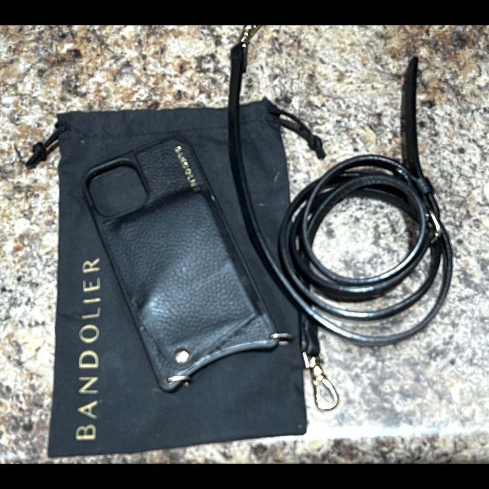 EUC Bandolier iPhone 12 Pro black crossbody case